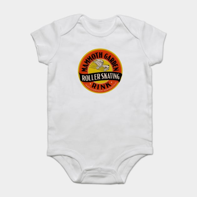 Vintage Roller Skating Mammoth Garden Baby Bodysuit by Timeless Chaos